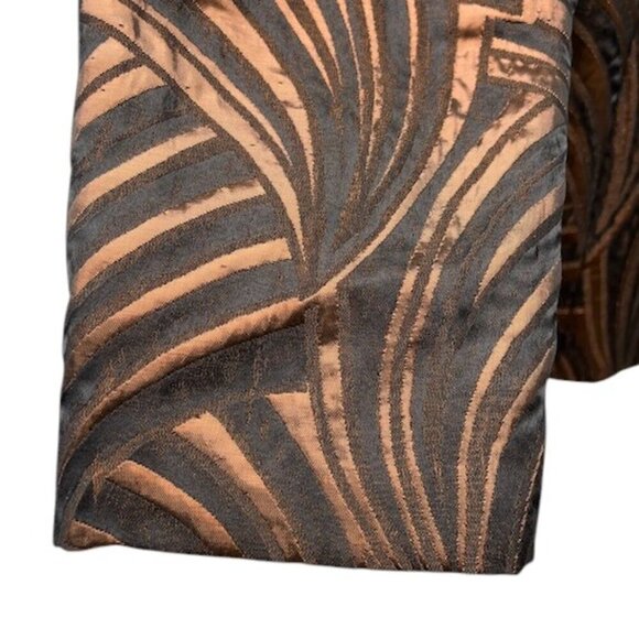 Albert Nipon Evening Blazer Jacket Black Bronze Metallic Rhinestone Buttons SZ 8 - Picture 5 of 14